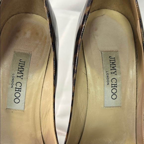 Jimmy Choo Brown Leopard Print Heels - Picture 3 of 9